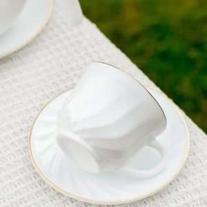 12 PCS Spiral Pattern Cup and Dish Cover